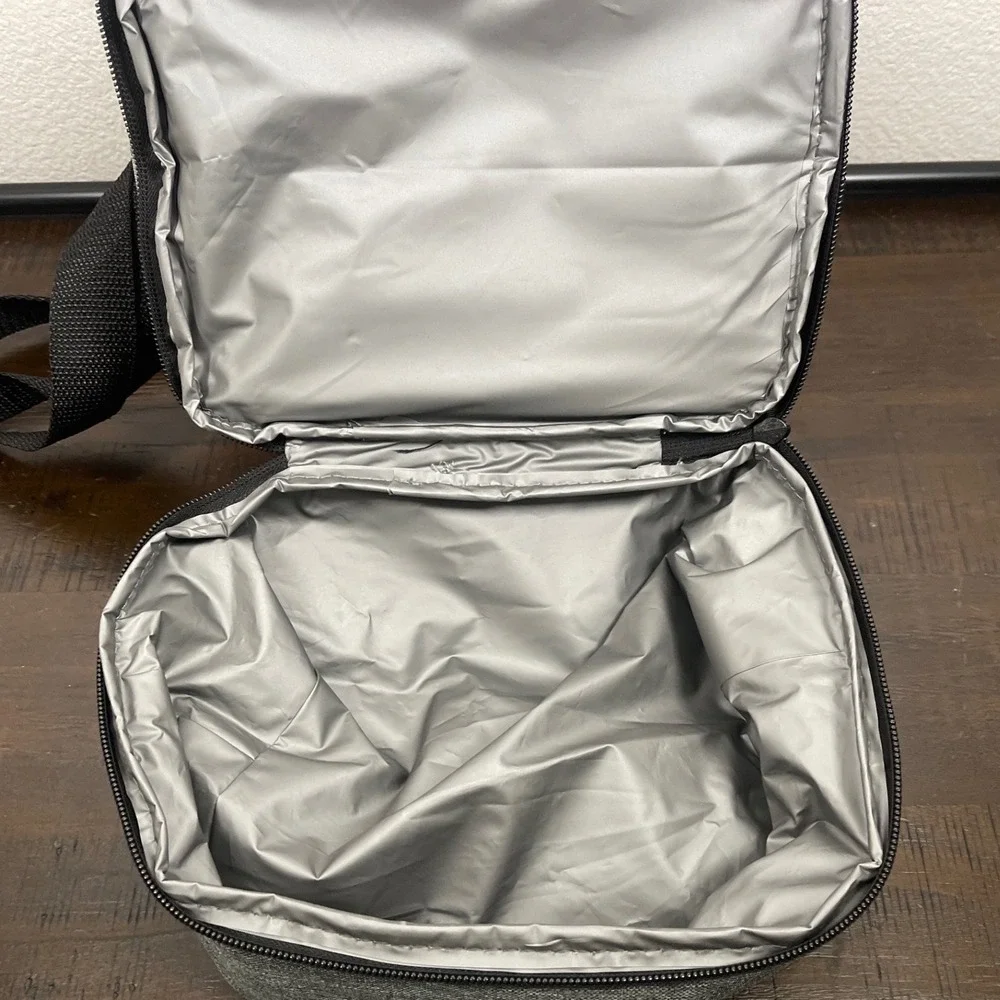 Disney Security Mickey Mouse Insulated Lunch Bag Grey Dual Compartment Cooler